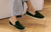 Silk Velvet With Faux Fur Loafers Espadrilles - FAUX FUR FOR EVERYONE | 