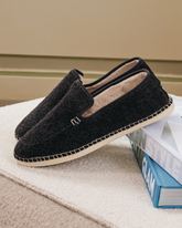 Mocassini Espadrillas in Feltro Riciclato e Faux Fur - Scarpe Uomo | 