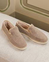 Recycled Felt With Faux Fur Loafers Espadrilles - Summer Holiday Promo | 