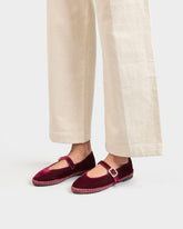 Silk Velvet Mary Jane Slippers - Women's Shoes | 