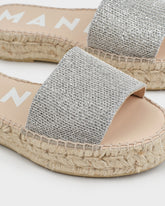 Metallic Weaving Double Sole Slides | 