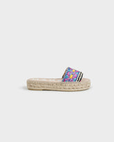 Raffia Pattern Double Sole Slides - Women's Shoes | 