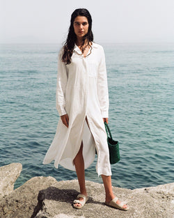 Portofino Dress - Linen - Off White