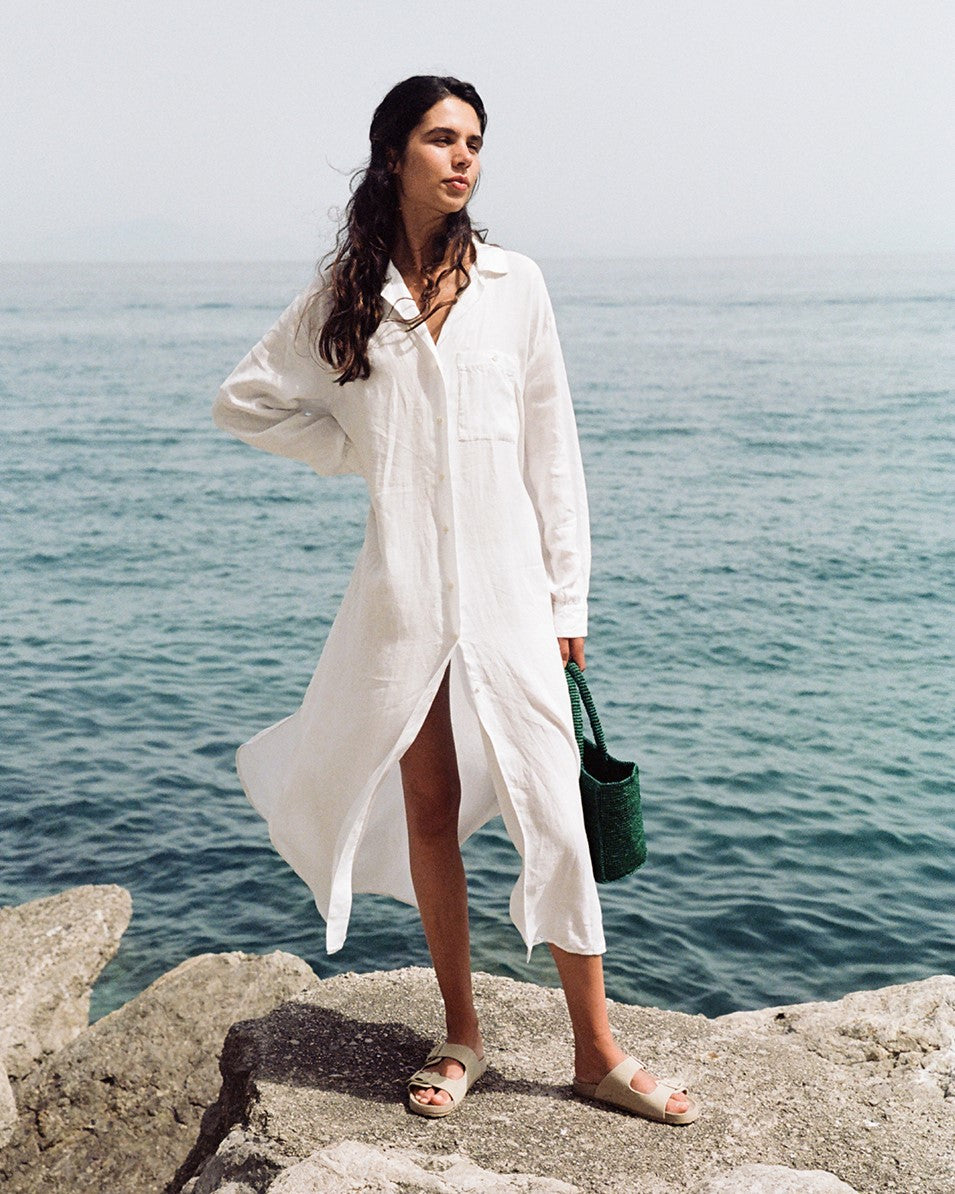 Portofino Dress - Linen - Off White