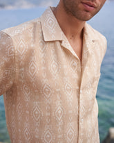 Linen Havana Camp-Collar Shirt | 