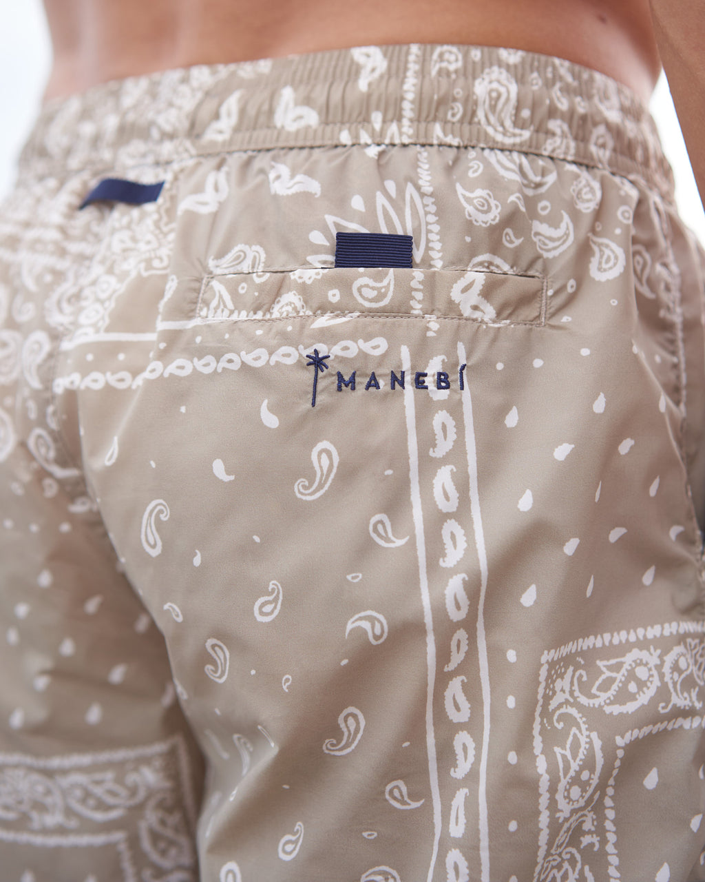 Swim Shorts - Printed Recycled Ultra Light - Beige Bandana Patchwork