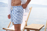 Printed Macro Palms Swim Shorts - Summer Holiday Promo | 