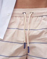 Printed Mini Stripes Swim Shorts | 