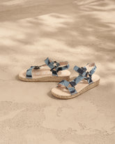 Handmade Denim Patchwork Hiking Sandals | 