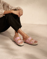Raffia Pattern Nordic Sandals | 