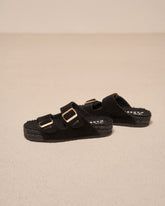 Suede With Faux Fur Nordic Sandals With Fur | 