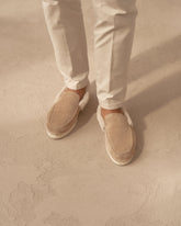 Suede With Faux Fur Loafers Espadrilles - Summer Holiday Promo | 