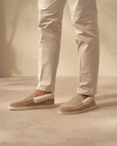 Suede With Faux Fur Loafers Espadrilles - SPRING PROMO|MEN’S SHOES | 