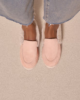 Suede and Faux Fur Loafers | 