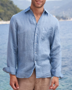 Panama - Linen Shirt - Indigo