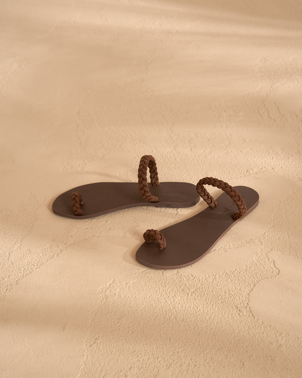 Olimpia Suede and Leather Sandals - Chocolate Braids