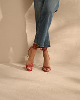 Savana Leather Braided Heels | 