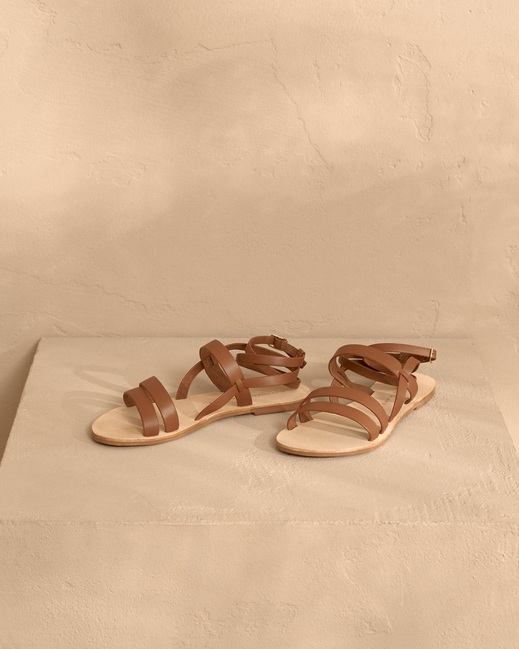Mika Leather Sandals - Tan