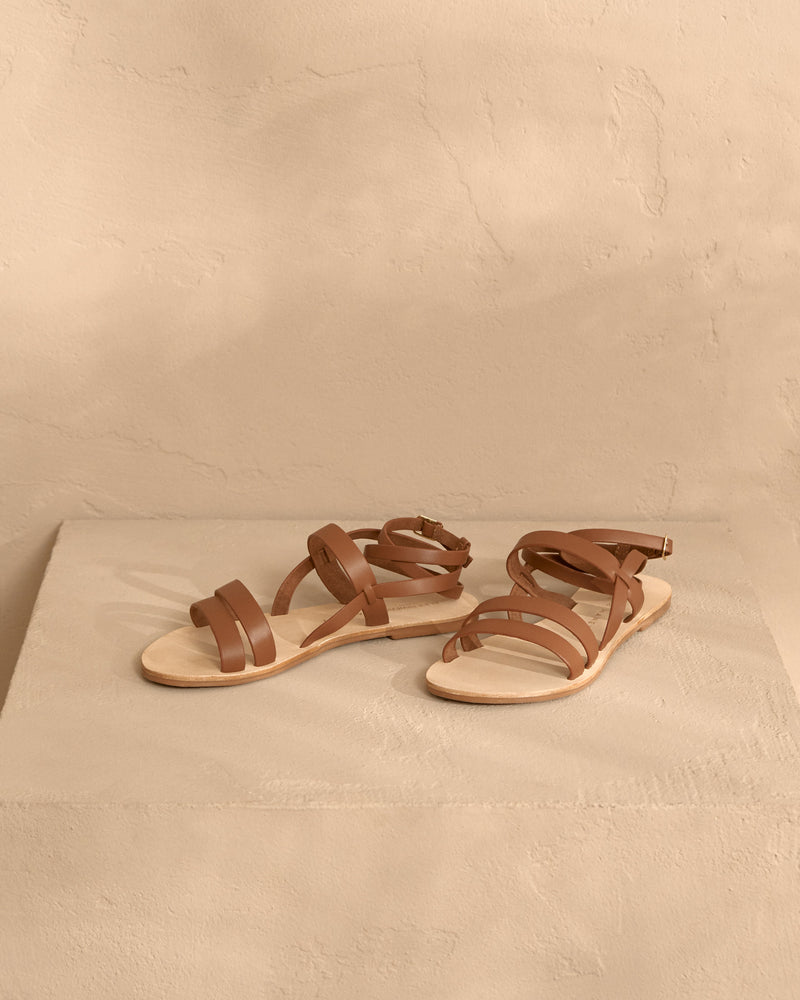 Mika Leather Sandals - Gladiator - Tan