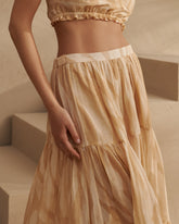 Printed Silk Cotton Cotton<br />Voile Recife Skirt - Women’s Skirts | 