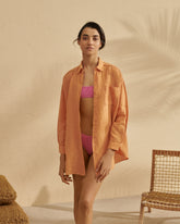 Linen Patmos Shirt - Orange | 