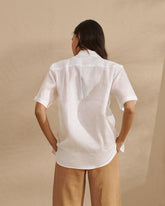 Bowling Linen Shirt - Women’s Tops & Shirts | 
