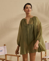 Silk Cotton Voile<br />Minorca Dress - New Arrivals | 