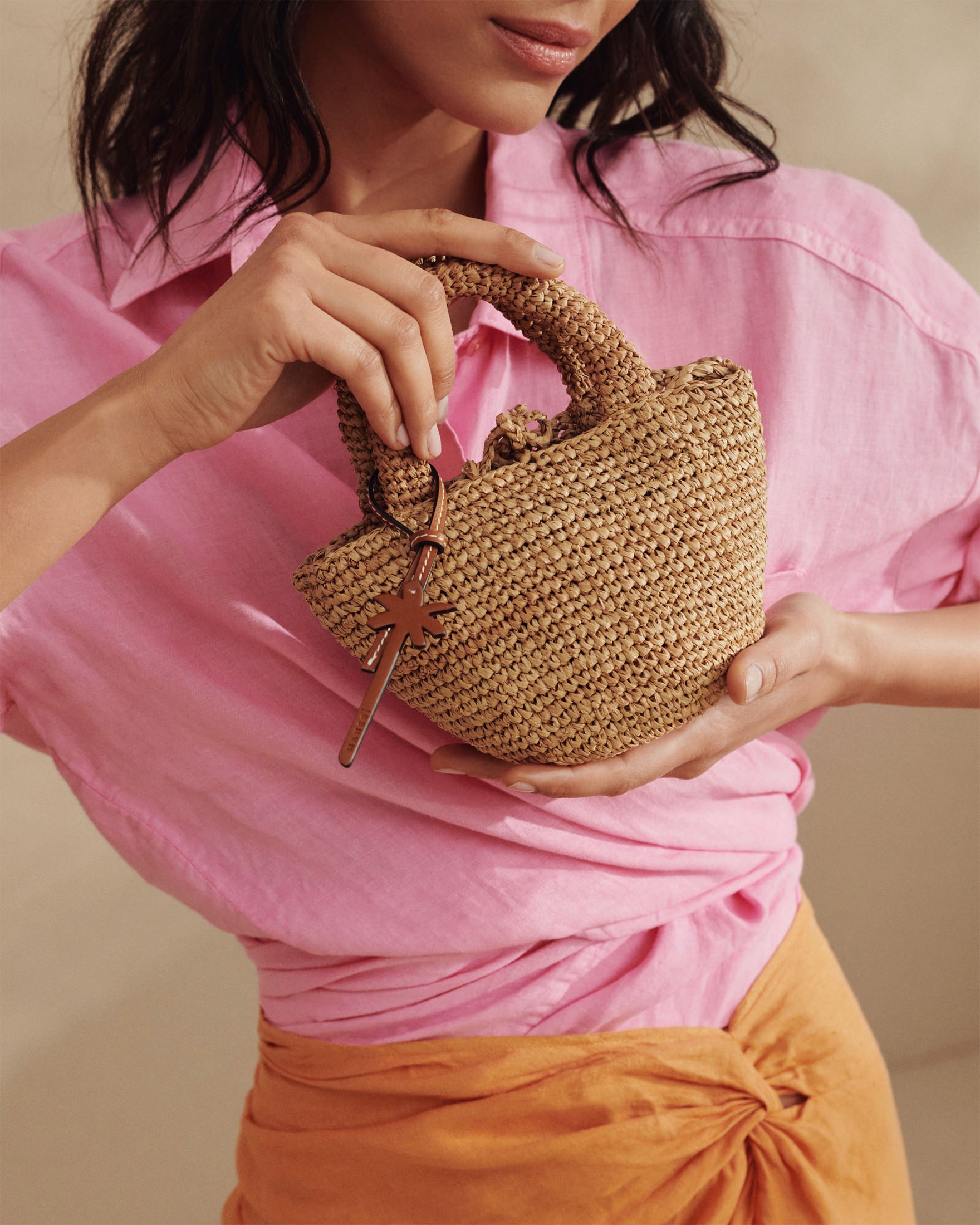 Summer Bag Mini - Handcrafted Raffia - Tan