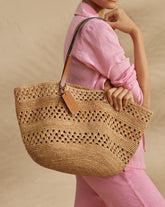 Weaving Raffia & Leather Basket Bag - RAFFIA BAGS & ACCESSORIES | 