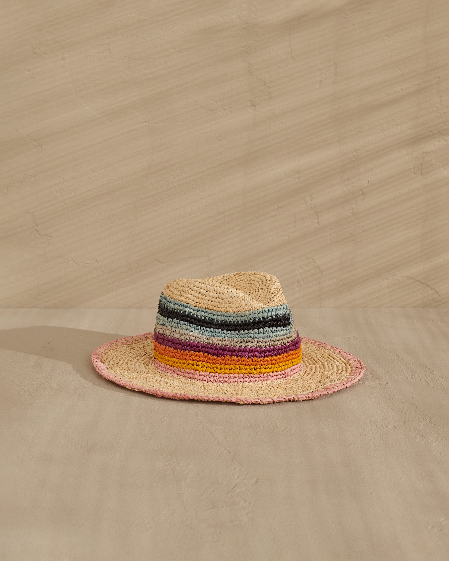 Panama Hat - Striped - Peony Mix