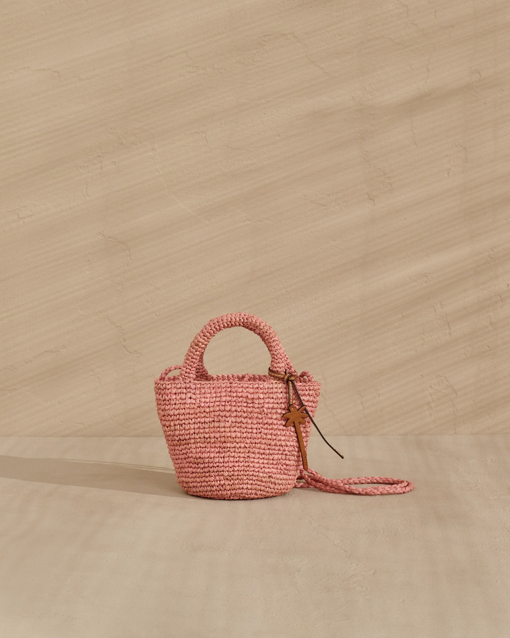 Raffia Summer Bag Mini - Pink