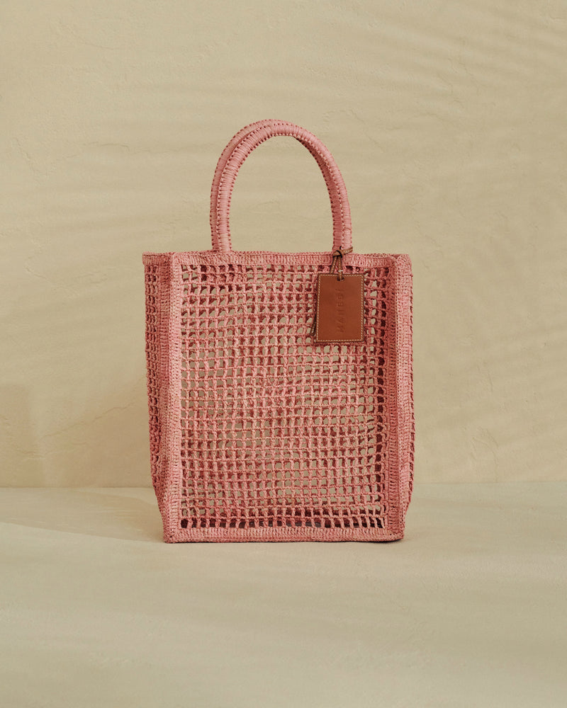 Raffia Net Bag - Pink
