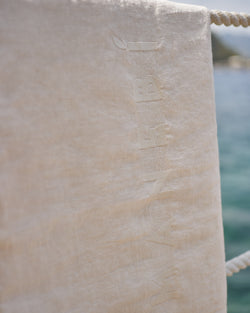 Washed Linen Beach Towel - Natural
