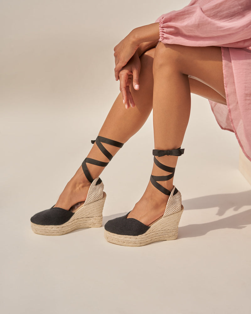 Beck Black Wedge Sandals – GC Shoes