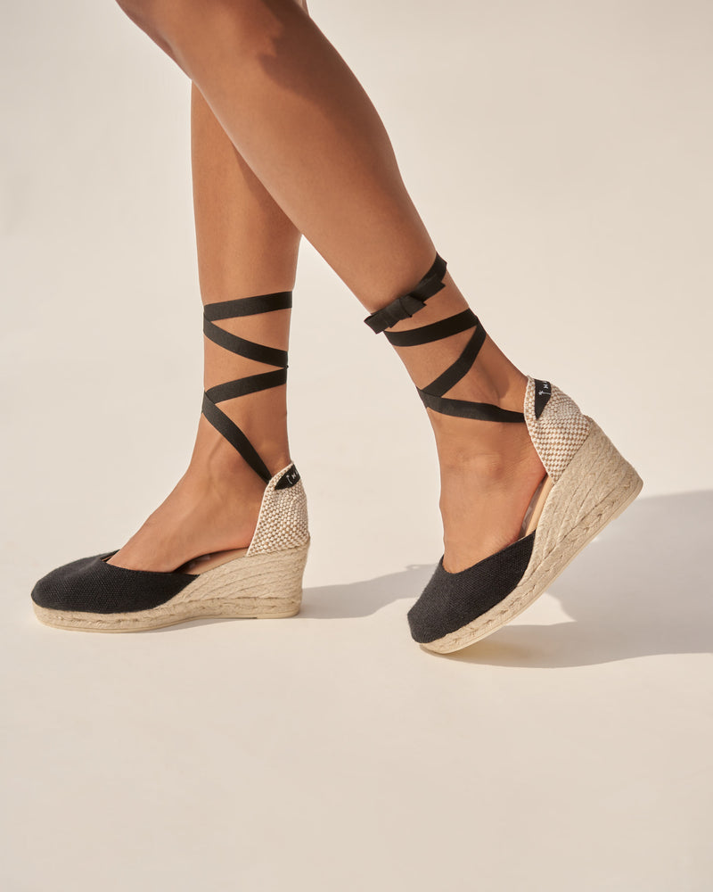 Wedge Sandals Low - Black