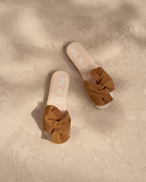 Soft Suede Sandals With Knot - Women’s Shoes | 