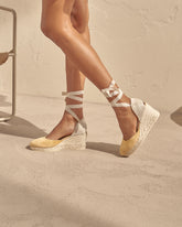 Soft Suede Low Wedge Espadrilles | 