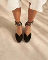 Soft Suede Heart-Shaped<br />Wedge Espadrilles | 