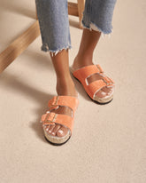 Suede and Faux Fur Nordic Sandals - Sandals | 