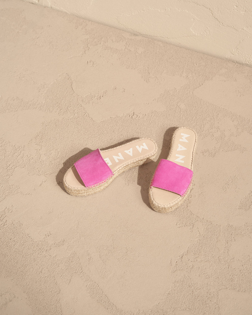 Suede Double Sole Slides - Hamptons - Bold Pink