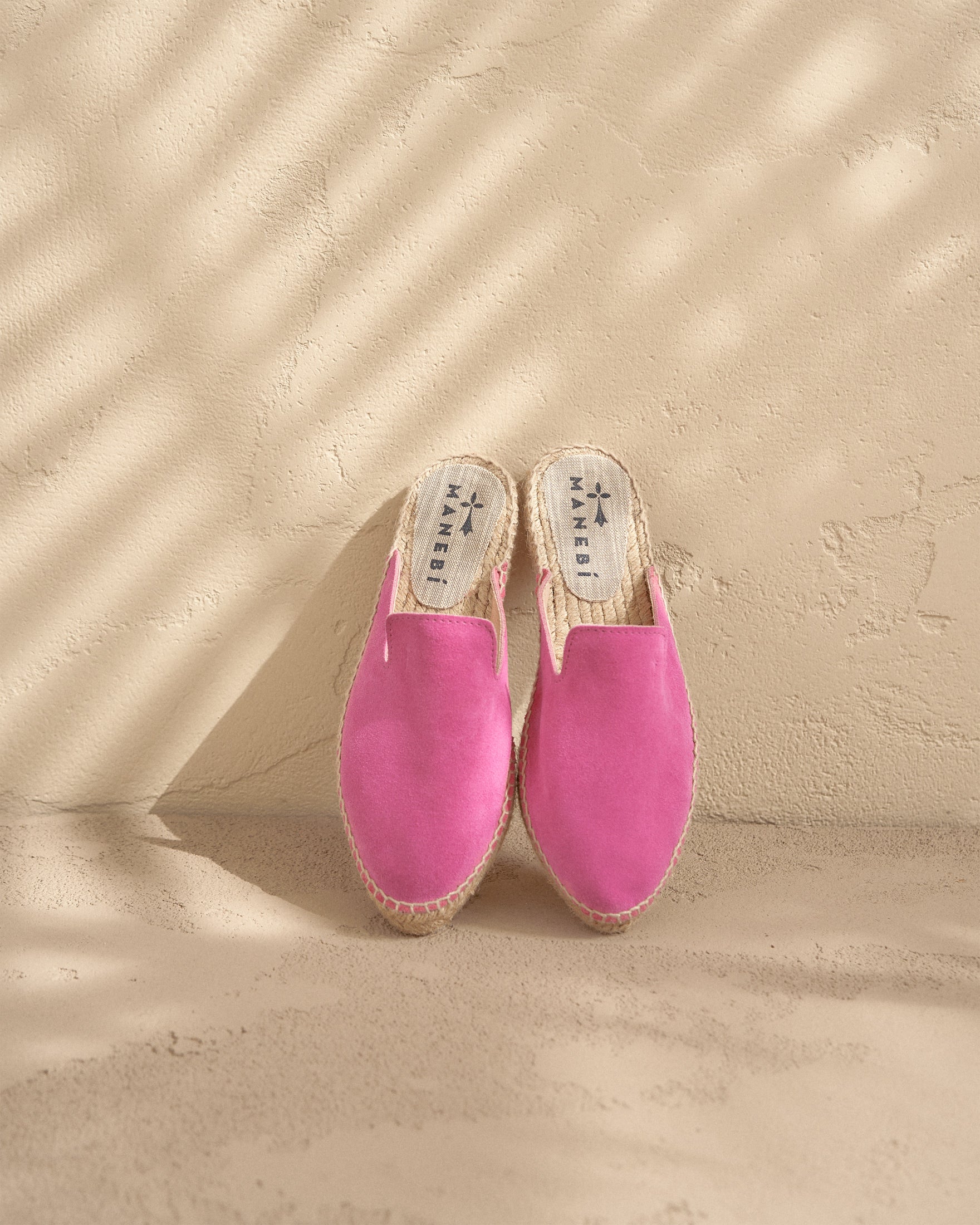 Suede Mules - Hamptons - Bold Pink