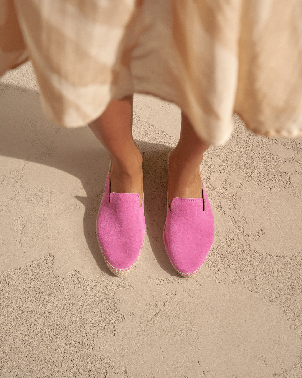 Suede Mules - Hamptons - Bold Pink