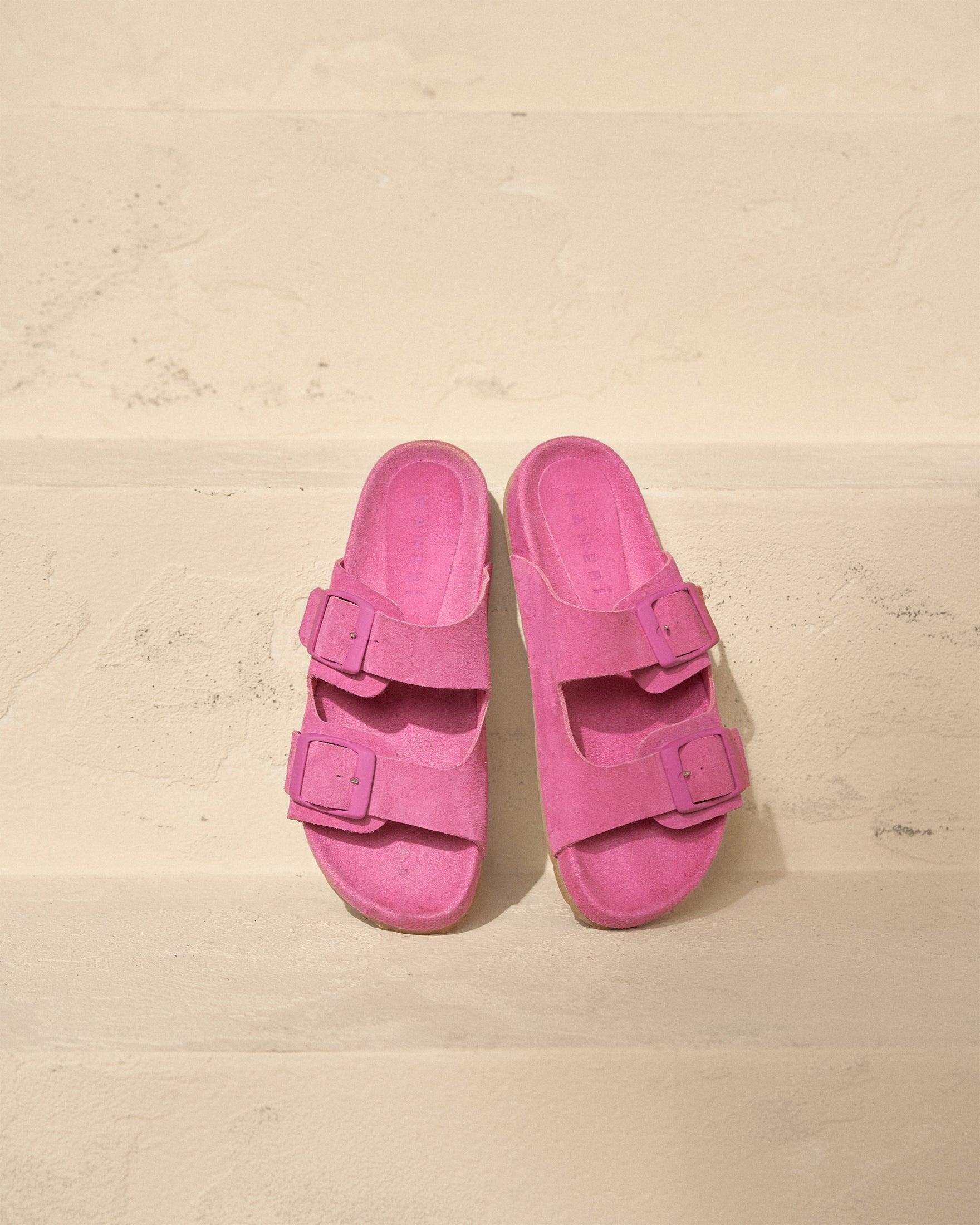 Suede Traveler Nordic Sandals - Bold Pink
