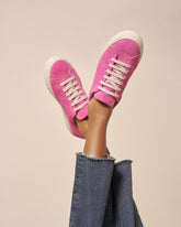 Suede Sneakers - Bold Pink | 