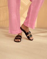 Two Straps Leather Sandals - Summer Night Sandals | 