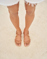 Tie-Up  Leather Sandals | 