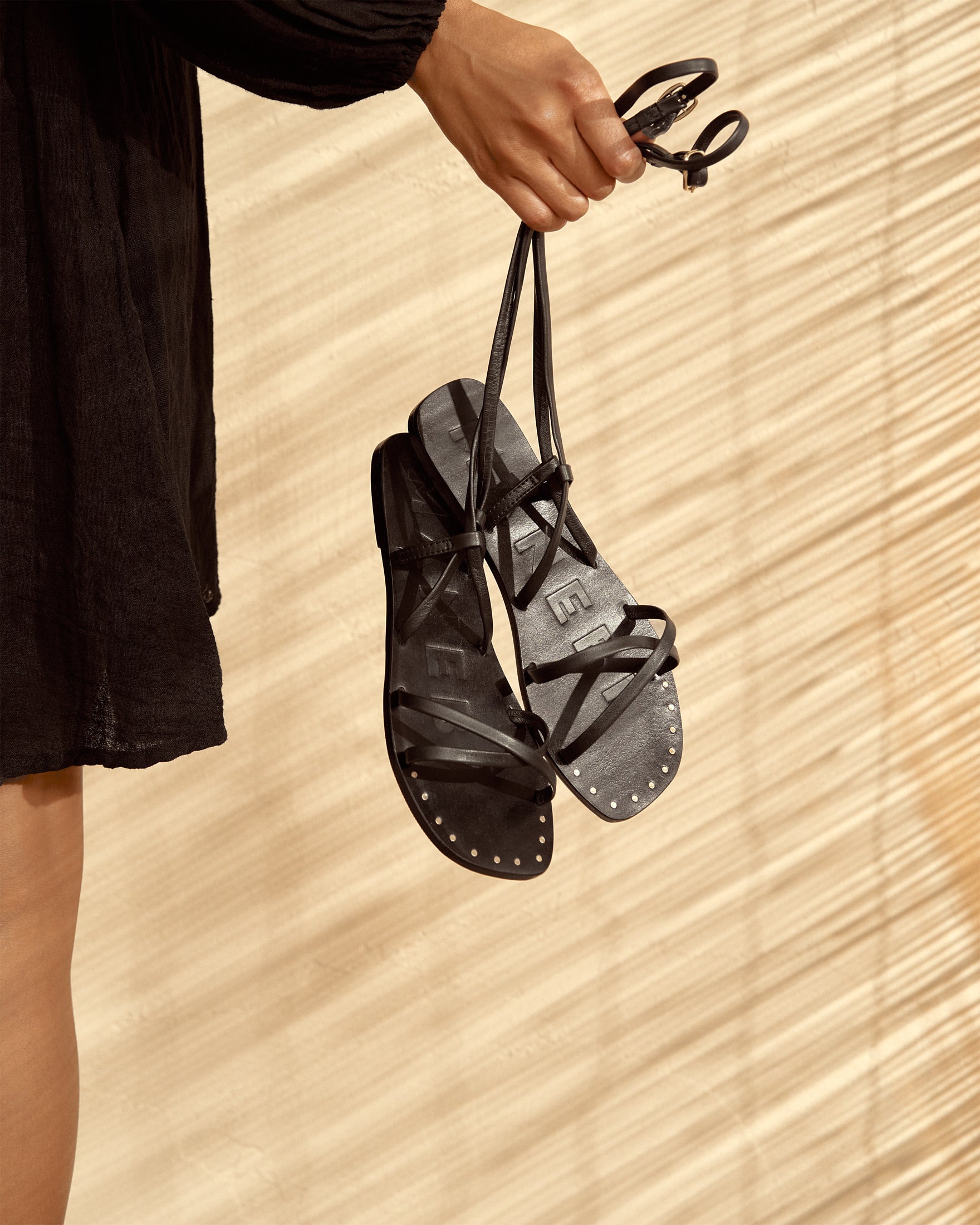 Leather Sandals - Canyon - Total Black