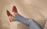 Wool Tartan With Faux Fur Loafers Espadrilles - Winter Cozy | 