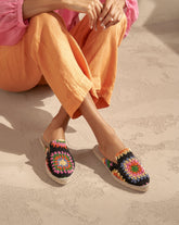 Cotton Crochet Mules - Women’s Shoes | 