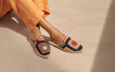 Cotton Crochet Mules - Women’s Shoes | 